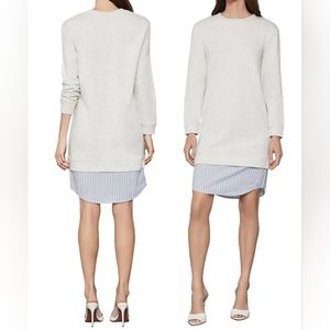 Long Cozy French Terry Cotton Sweater Dress BCBGMAXAZRIA